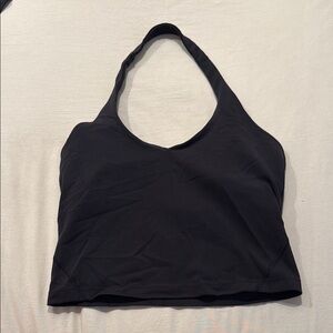 Black Halter Align Crop Top